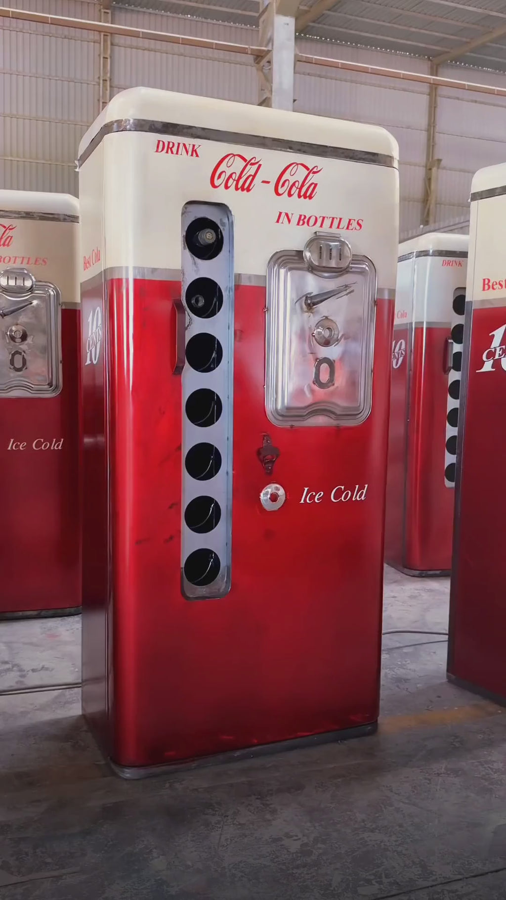 Handcrafted Vintage Cola Refrigerator Bar Cabinet