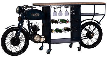 Handcrafted Triumph Bike Bar Counter