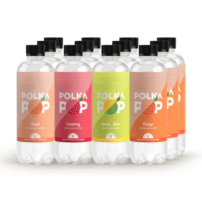 Assorted Collection POLKA POP Sparkling Water | Pack of 4, 12 & 24 - Happyware Home Pvt Ltd