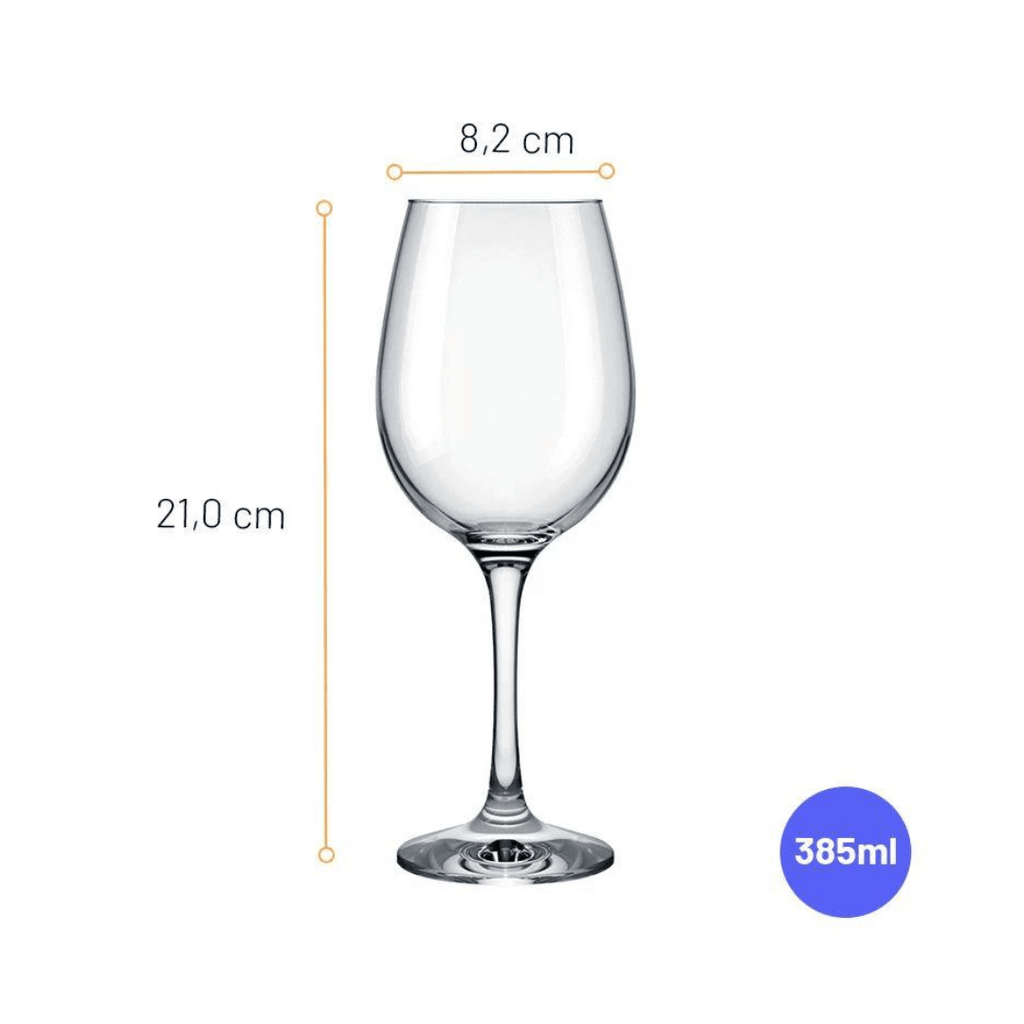 Barone Wine Glass 385 ml (6 pcs) - Happyware Home Pvt Ltd
