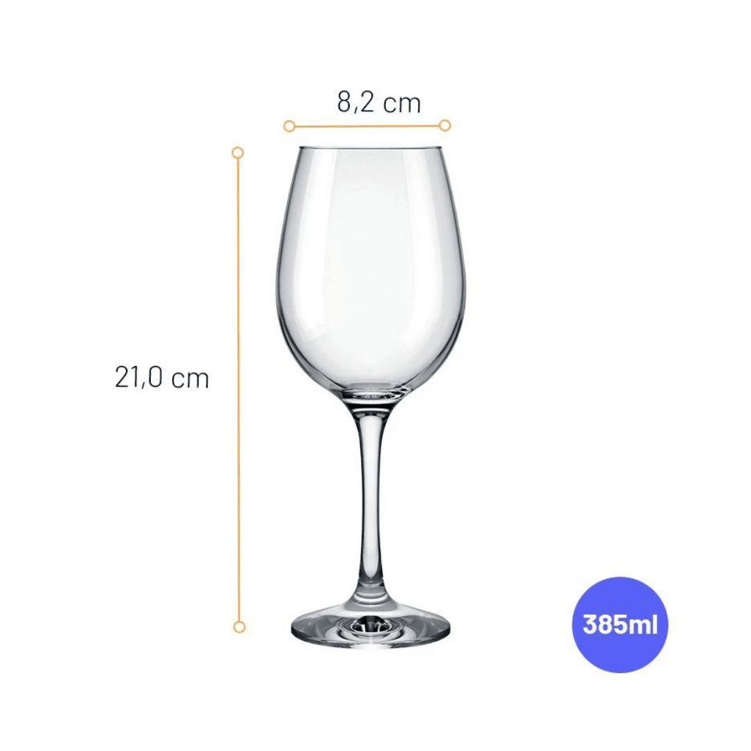 Barone Wine Glass 385 ml (6 pcs) - Happyware Home Pvt Ltd