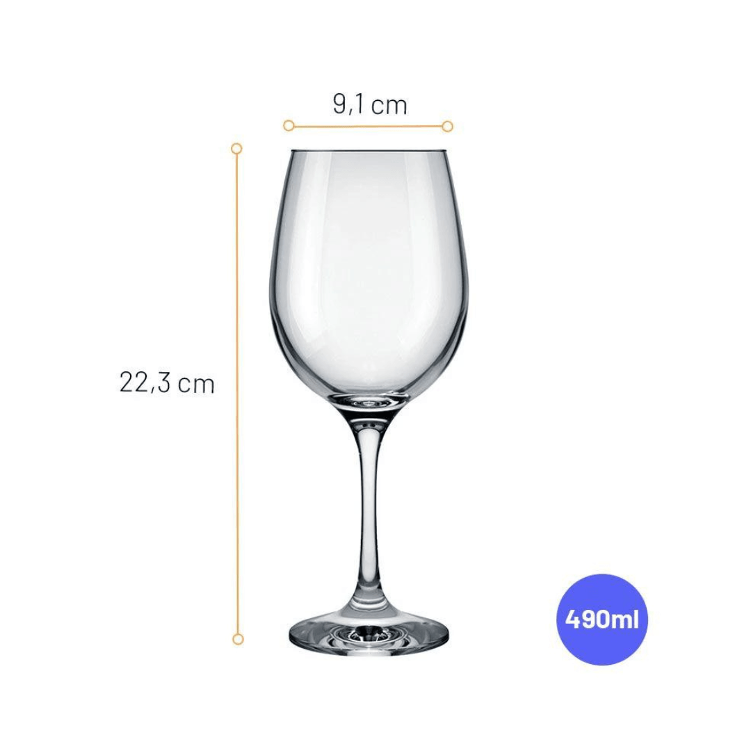Barone Wine Glass - 490ml (12pcs) - Happyware Home Pvt Ltd