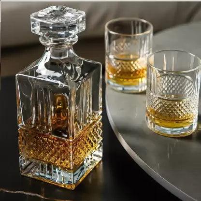 Brilliant Premium Crystal Whiskey Decanter, Italy - Happyware Home Pvt Ltd