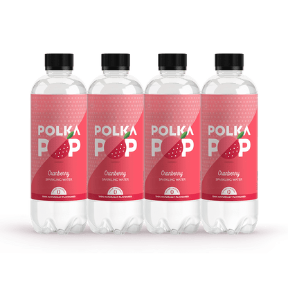 Cranberry POLKA POP Sparkling Water | Pack of 4, 12 & 24 - Happyware Home Pvt Ltd