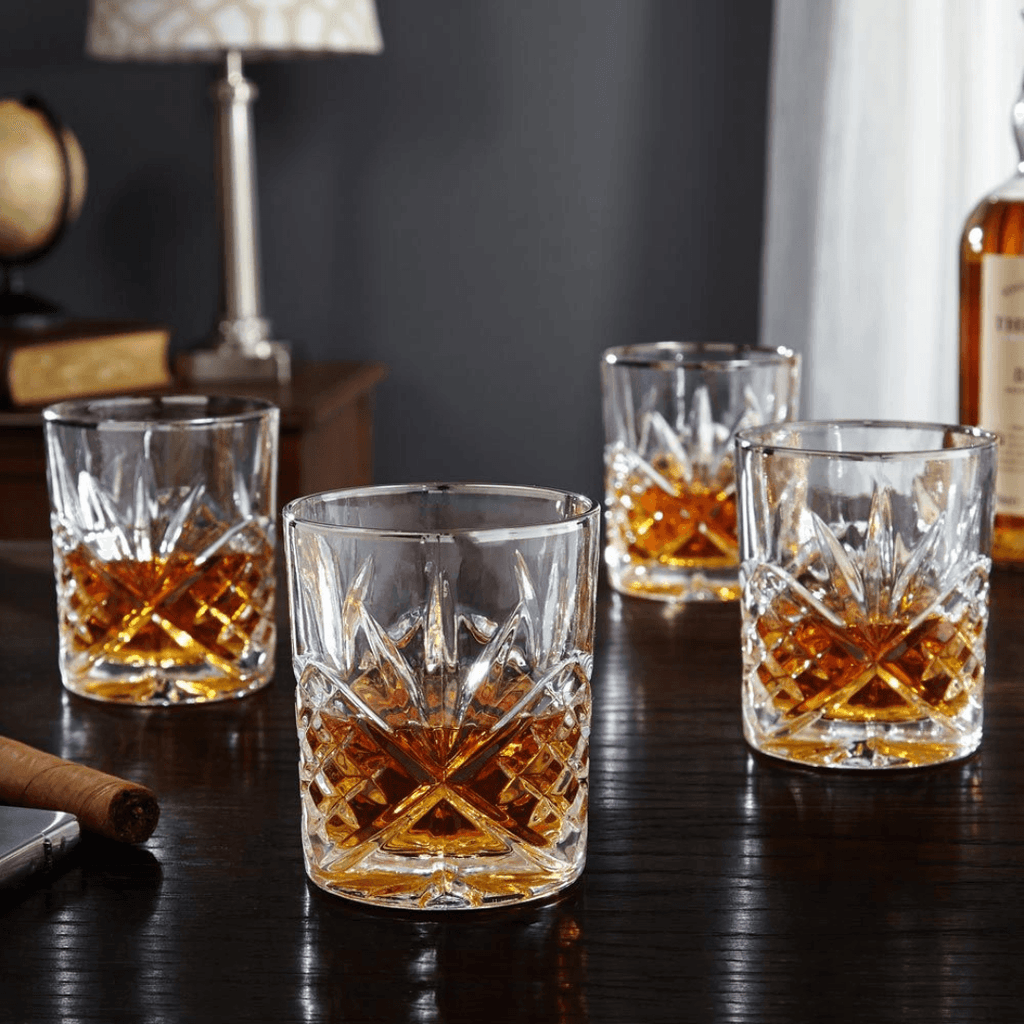 Crystal Clear Whiskey Glass 300ml (6 pieces) - Happyware Home Pvt Ltd