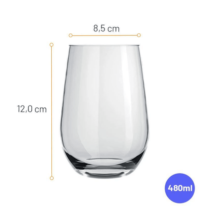 Dubai Beer Glass - 480ml (6 pcs) - Happyware Home Pvt Ltd
