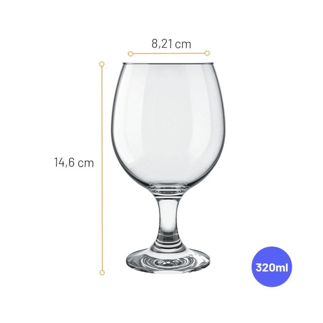 Gallant Wine Glasses - 195ml, 250ml & 320ml (6 pcs) - Happyware Home Pvt Ltd