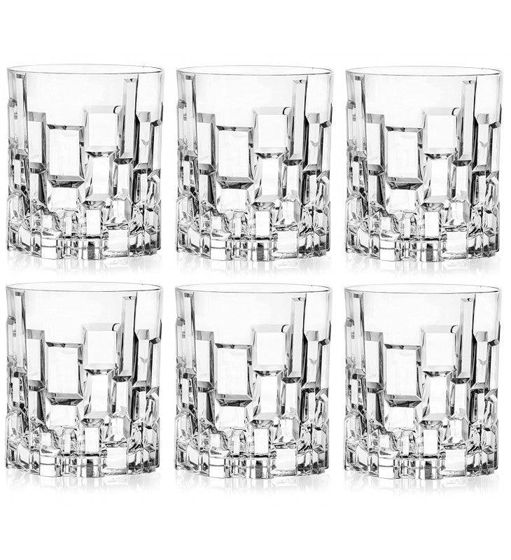 Etna Premium Crystal Whiskey Glasses, Italy (set of 6) - Happyware Home Pvt Ltd