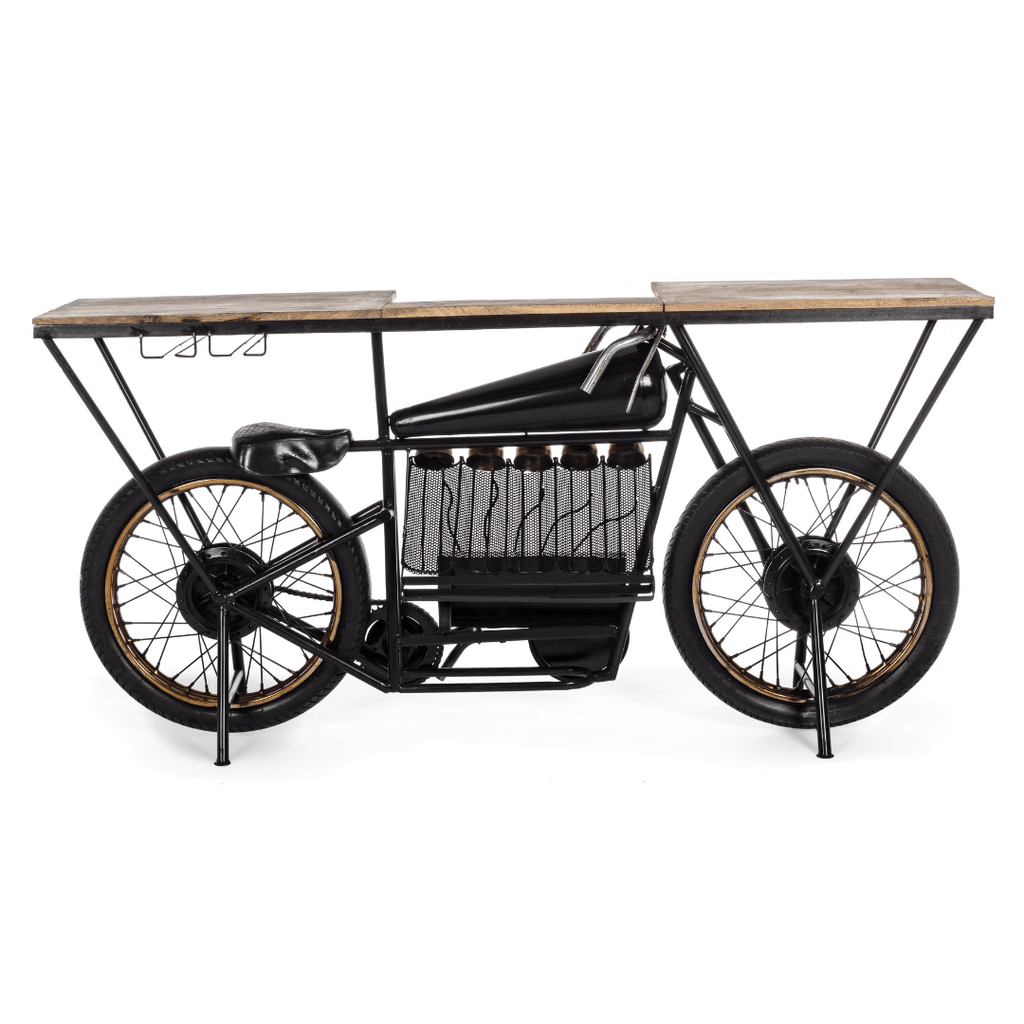 Handcrafted Bike Bar Counter - Happyware Home Pvt Ltd