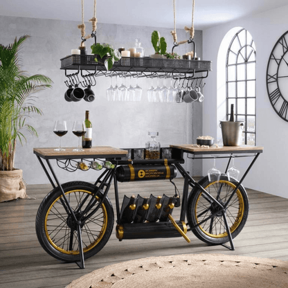 Handcrafted Bombay Bike Bar Counter - Happyware Home Pvt Ltd