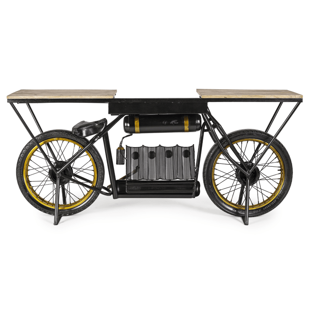Handcrafted Bombay Bike Bar Counter - Happyware Home Pvt Ltd