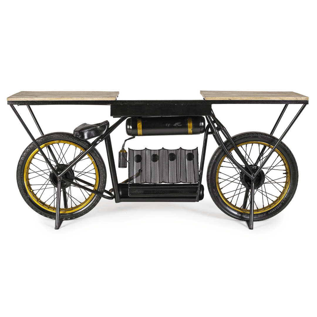 Handcrafted Bombay Bike Bar Counter - Happyware Home Pvt Ltd
