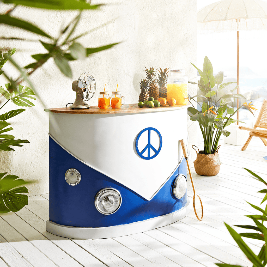 Handcrafted Kombi Low Top Bar Counter - Happyware Home Pvt Ltd