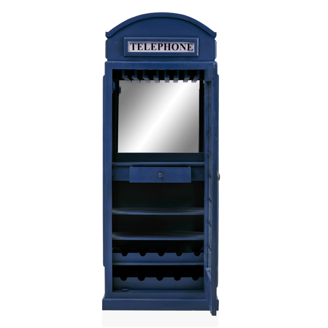 Handcrafted Telephone Booth Bar - Happyware Home Pvt Ltd