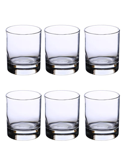 Uniglass Classico Heavy Base Whiskey Glass - 280ml (Set of 6 pcs) - Happyware Home Pvt Ltd