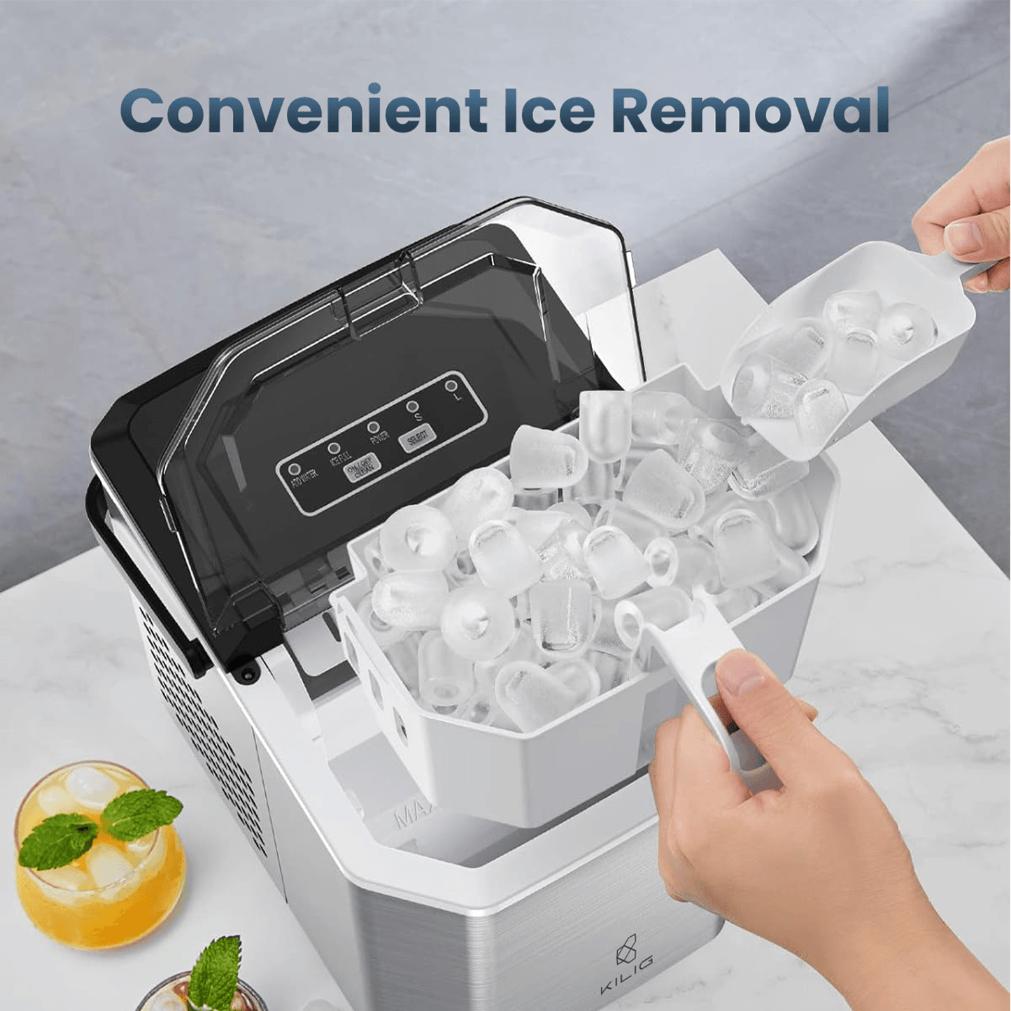 Kilig G01 Countertop ice maker machine - Happyware Home Pvt Ltd