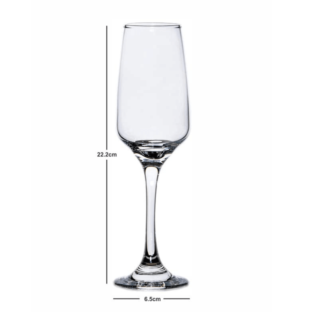 Meridian Champagne Flute - 230ml (6 pcs) - Happyware Home Pvt Ltd