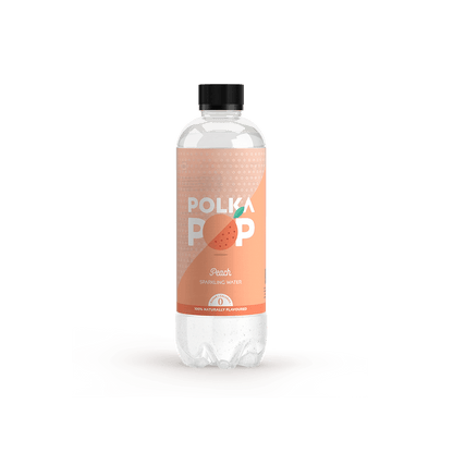 Peach POLKA POP Sparkling Water | Pack of 4, 12 & 24 - Happyware Home Pvt Ltd