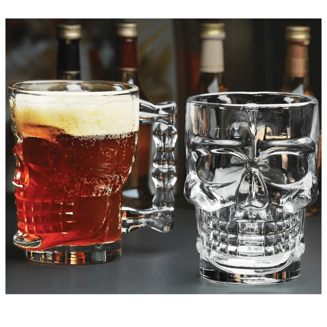 Skull Beer Mug 520ml (6 pieces) - Happyware Home Pvt Ltd