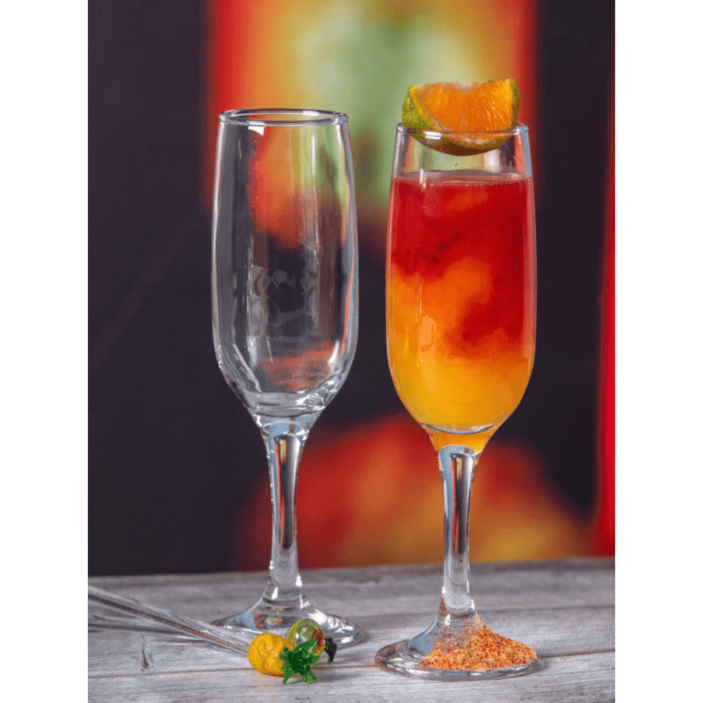 Tulip Champagne Flute Glass - 215ml (6 pcs) - Happyware Home Pvt Ltd
