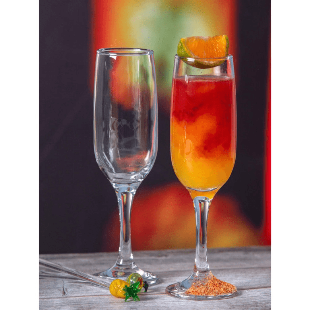 Tulip Champagne Flute Glass - 215ml (6 pcs) - Happyware Home Pvt Ltd