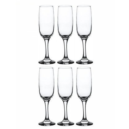 Tulip Champagne Flute Glass - 215ml (6 pcs) - Happyware Home Pvt Ltd