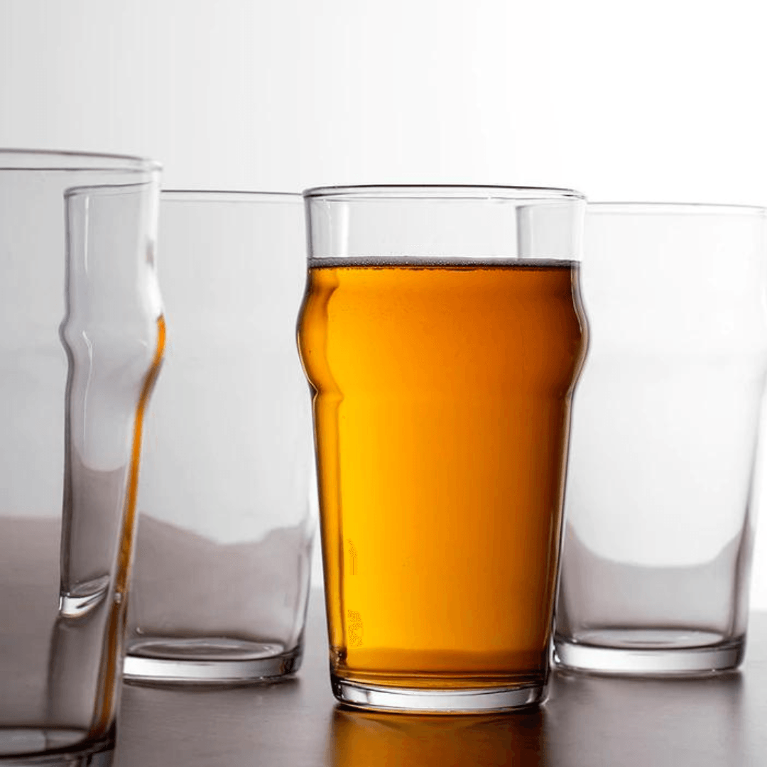 Uniglass Nonic Beer Glass/ Tumbler - 325 ml (2 pcs) - Happyware Home Pvt Ltd
