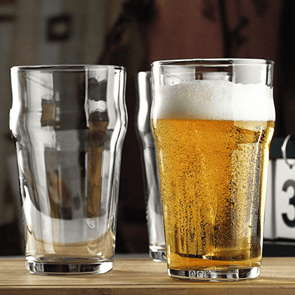 Uniglass Nonic Beer Glass/ Tumbler - 325 ml (2 pcs) - Happyware Home Pvt Ltd