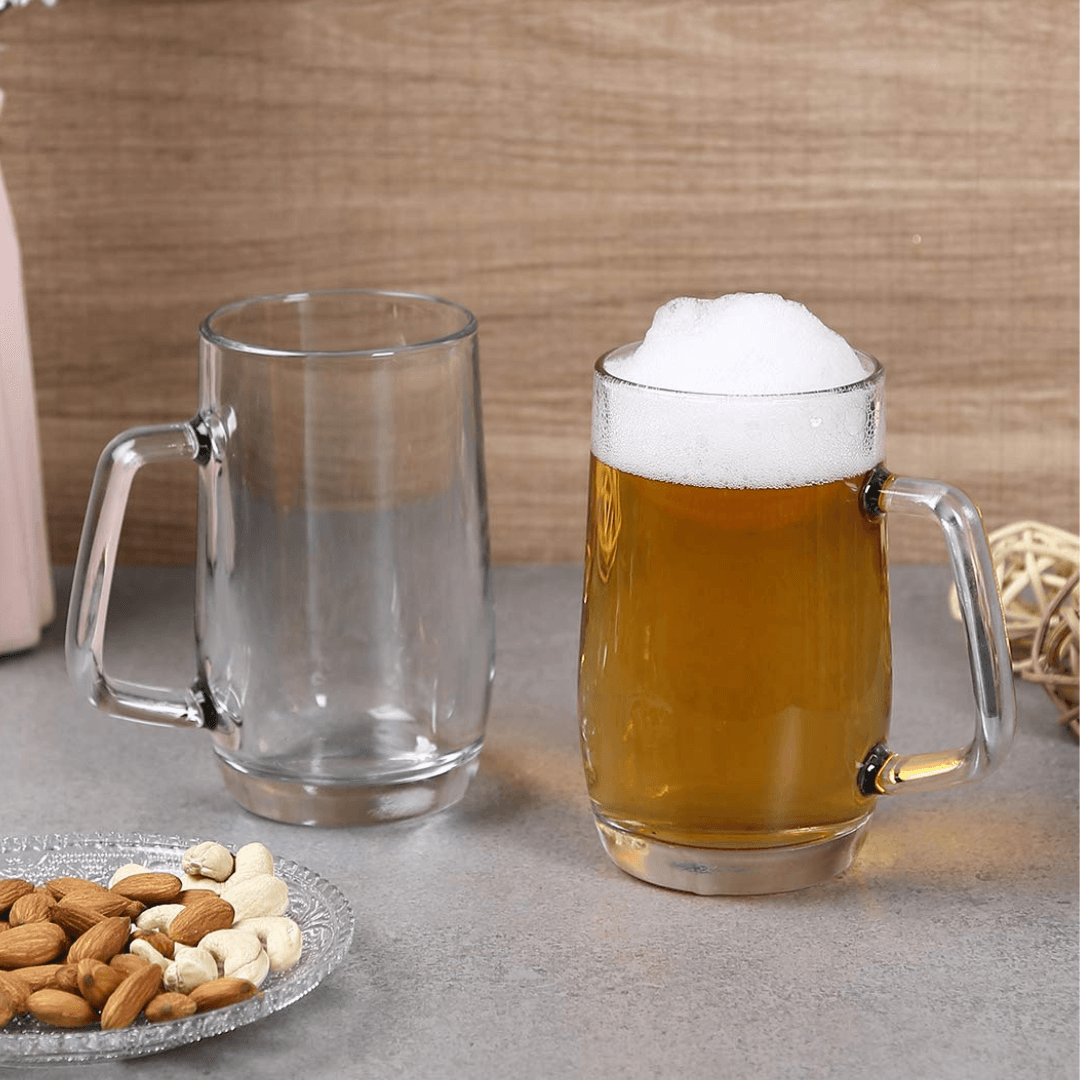 Uniglass Prince Beer Mug - 500ml (2 pcs) - Happyware Home Pvt Ltd