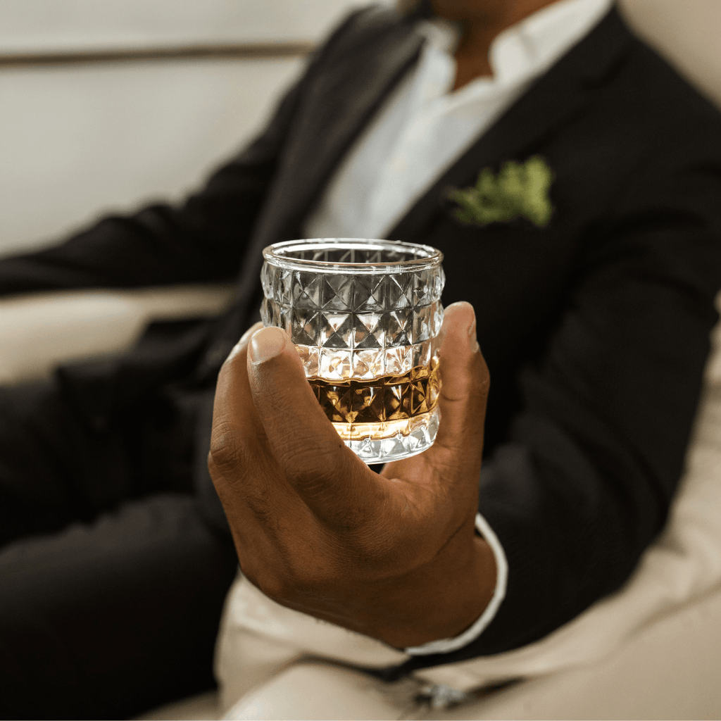 Whiskey Cut Clear Glass 320ml - 6pcs - Happyware Home Pvt Ltd