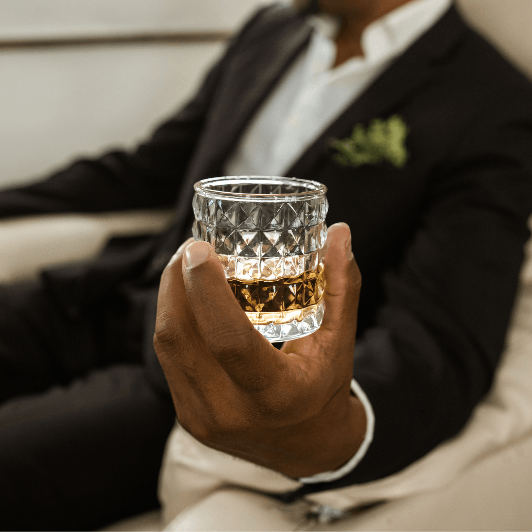 Whiskey Cut Clear Glass 320ml - 6pcs - Happyware Home Pvt Ltd