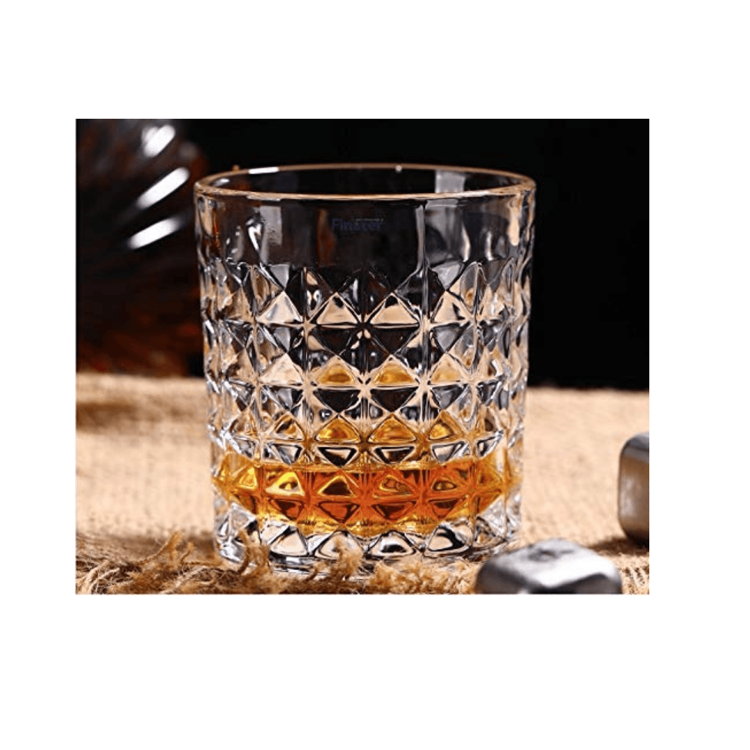 Whiskey Cut Clear Glass 320ml - 6pcs - Happyware Home Pvt Ltd